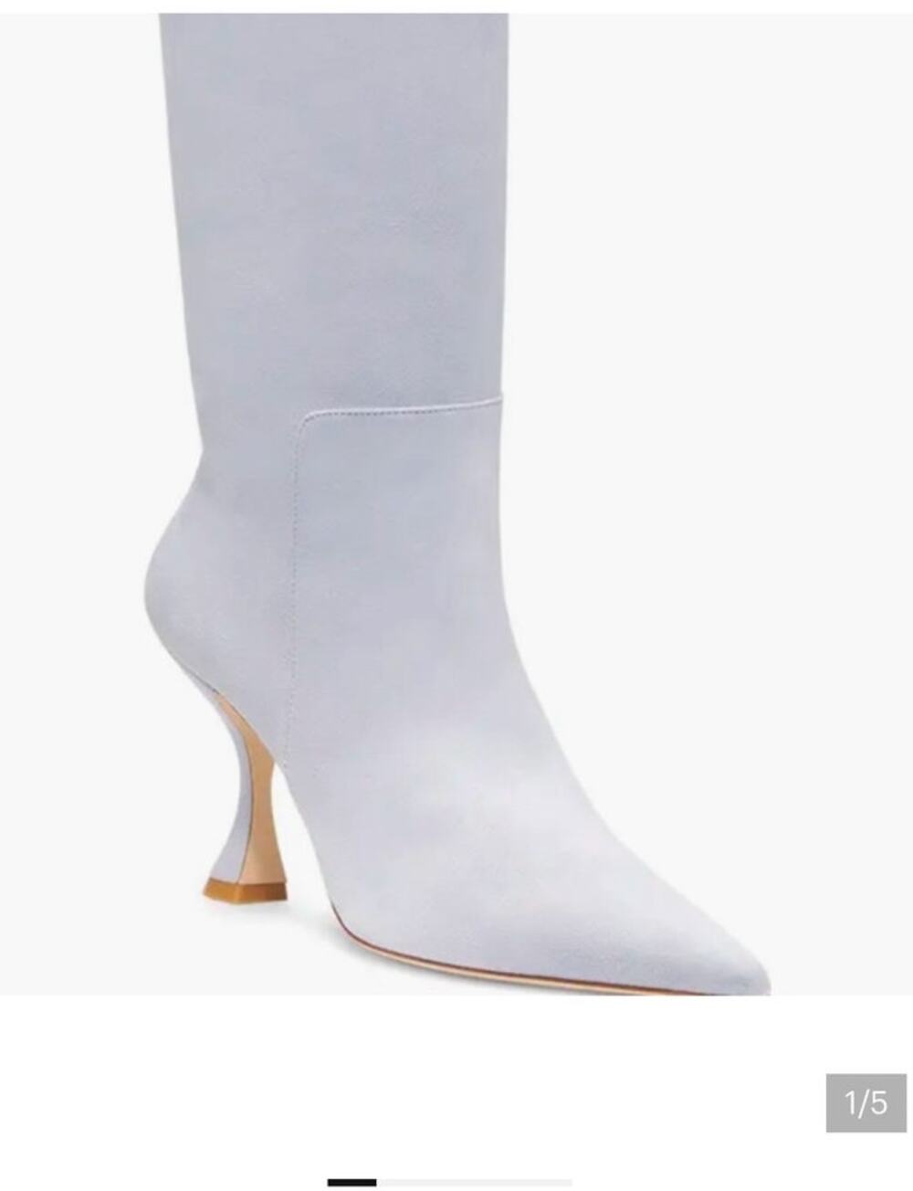 Stuart Weitzman Xcurve 85 Lilac Suede Knee High Boots - Women's Size 12